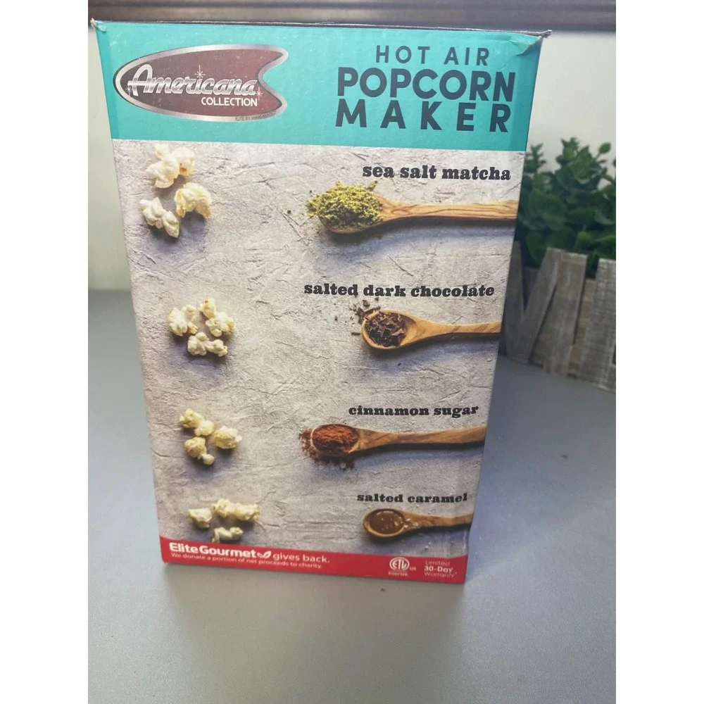 Americana Collection Hot Air Popcorn Maker Light Blue Model EPMA‎ 1810BL